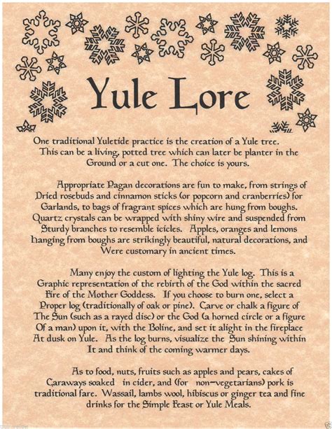 Yule treditions wiccs